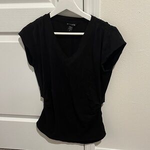 Athleta Black Short Sleeve V-Neck Tee